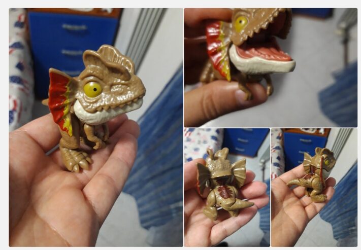 Dilophosaurus Rare Jurassic World Snap Squad dinosaur Mattel